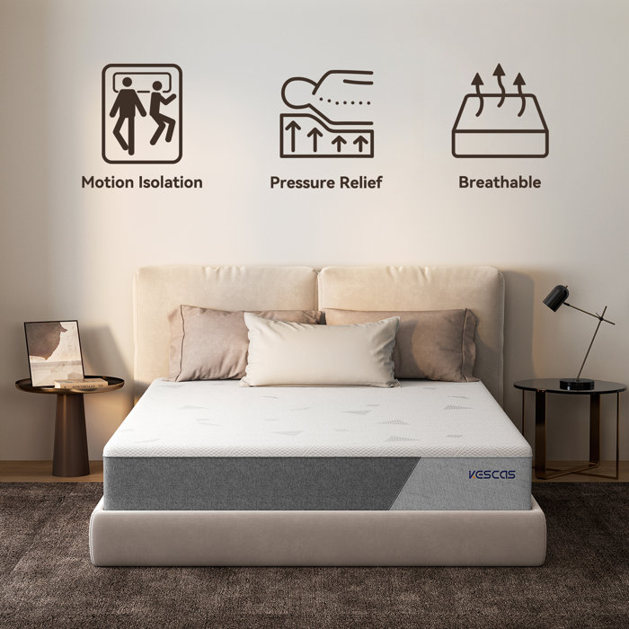 Kescas 10'' Medium Gel Memory Foam Mattress & Reviews Wayfair